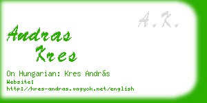 andras kres business card